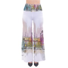 Drawing-watercolor-painting-city So Vintage Palazzo Pants