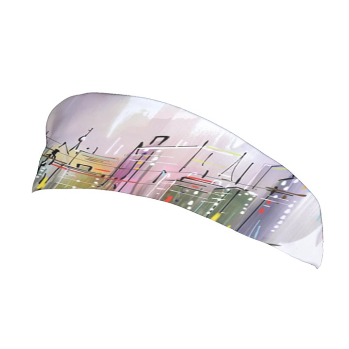 Drawing-watercolor-painting-city Stretchable Headband