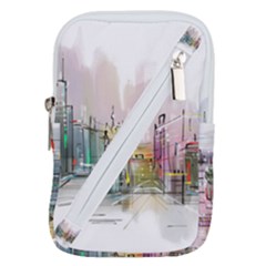 Drawing-watercolor-painting-city Belt Pouch Bag (large)