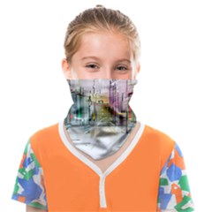 Drawing-watercolor-painting-city Face Covering Bandana (kids) by Jancukart