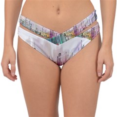 Drawing-watercolor-painting-city Double Strap Halter Bikini Bottom