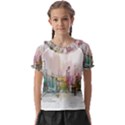 Drawing-watercolor-painting-city Kids  Frill Chiffon Blouse View1