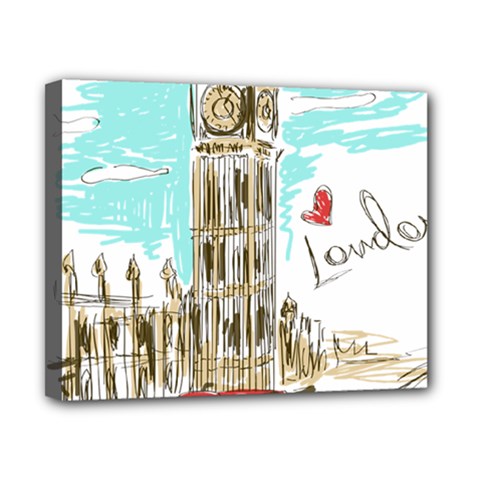 Big-ben-paris-clock-tower-vector-painted-london Canvas 10  X 8  (stretched) by Jancukart