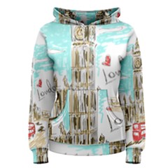 Big-ben-paris-clock-tower-vector-painted-london Women s Pullover Hoodie