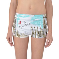 Big-ben-paris-clock-tower-vector-painted-london Reversible Boyleg Bikini Bottoms