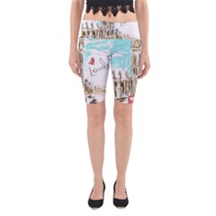 Big-ben-paris-clock-tower-vector-painted-london Yoga Cropped Leggings by Jancukart