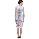 Big-ben-paris-clock-tower-vector-painted-london Sleeveless Velvet Midi Dress View2