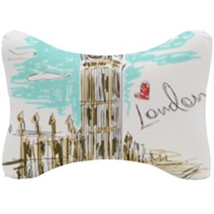 Big-ben-paris-clock-tower-vector-painted-london Seat Head Rest Cushion