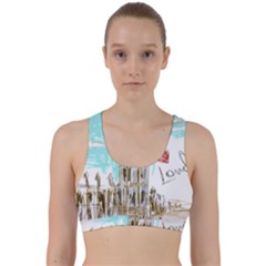 Big-ben-paris-clock-tower-vector-painted-london Back Weave Sports Bra by Jancukart