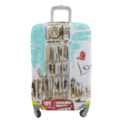 Big-ben-paris-clock-tower-vector-painted-london Luggage Cover (small)