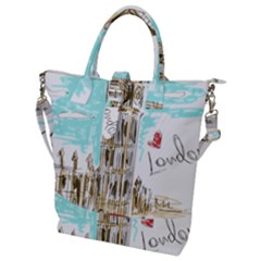 Big-ben-paris-clock-tower-vector-painted-london Buckle Top Tote Bag