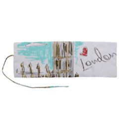 Big-ben-paris-clock-tower-vector-painted-london Roll Up Canvas Pencil Holder (m)