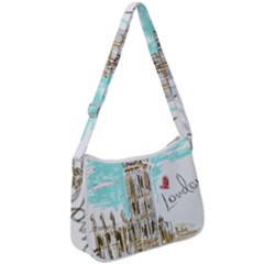 Big-ben-paris-clock-tower-vector-painted-london Zip Up Shoulder Bag