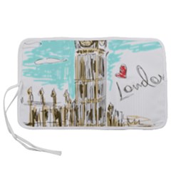 Big-ben-paris-clock-tower-vector-painted-london Pen Storage Case (l) by Jancukart