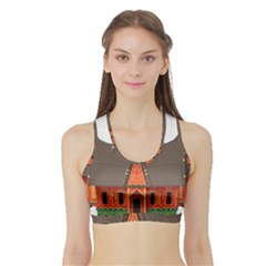 Gadang-minangkabau-people Sports Bra With Border