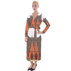 Gadang-minangkabau-people Velvet Maxi Wrap Dress