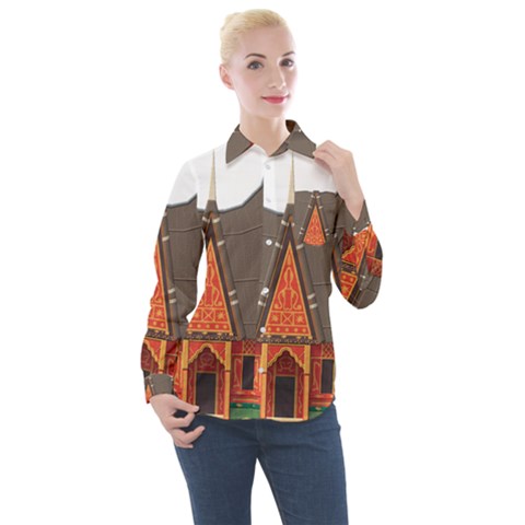 Gadang-minangkabau-people Women s Long Sleeve Pocket Shirt by Jancukart