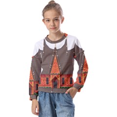 Gadang-minangkabau-people Kids  Long Sleeve Tee With Frill 