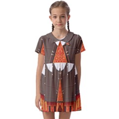 Gadang-minangkabau-people Kids  Asymmetric Collar Dress