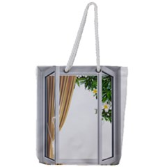 Window Full Print Rope Handle Tote (large)