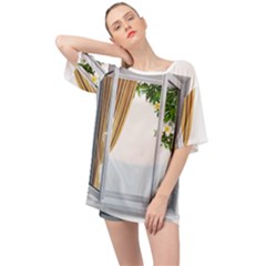 Window Oversized Chiffon Top