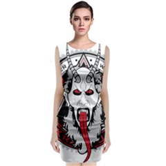 Krampus Sleeveless Velvet Midi Dress