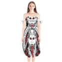 Krampus Shoulder Tie Bardot Midi Dress View1