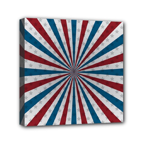 Usa-deco-background Mini Canvas 6  X 6  (stretched)