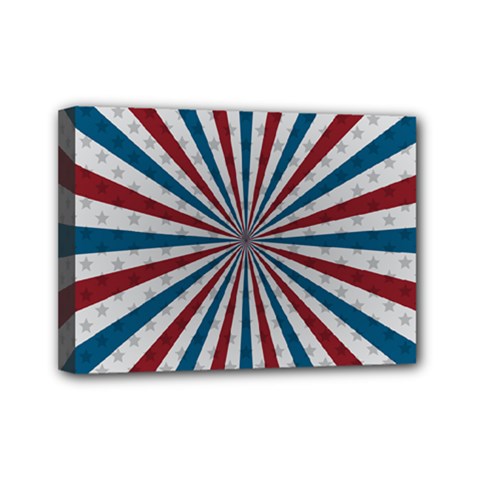 Usa-deco-background Mini Canvas 7  X 5  (stretched)