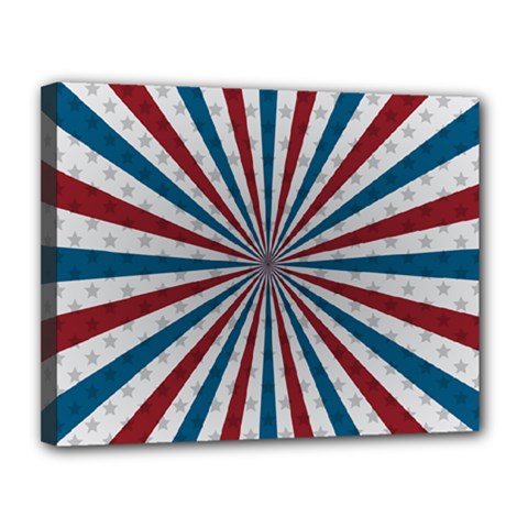 Usa-deco-background Canvas 14  X 11  (stretched)