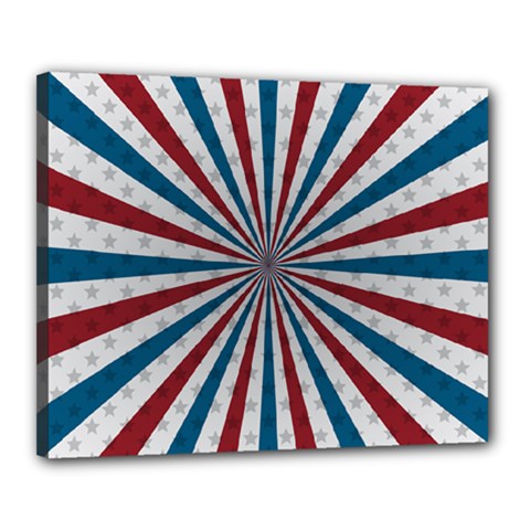 Usa-deco-background Canvas 20  X 16  (stretched)