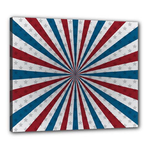 Usa-deco-background Canvas 24  X 20  (stretched) by Jancukart