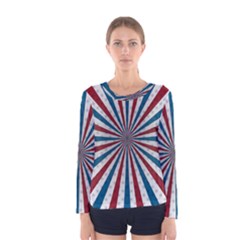 Usa-deco-background Women s Long Sleeve Tee