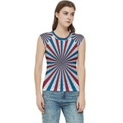 Usa-deco-background Women s Raglan Cap Sleeve Tee