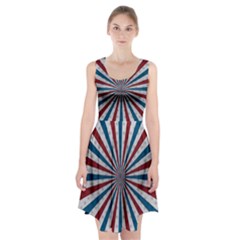 Usa-deco-background Racerback Midi Dress