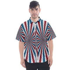 Usa-deco-background Men s Short Sleeve Shirt