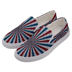 Usa-deco-background Men s Canvas Slip Ons