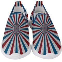 Usa-deco-background Kids  Slip On Sneakers