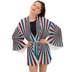 Usa-deco-background Long Sleeve Kimono