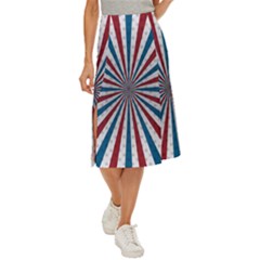 Usa-deco-background Midi Panel Skirt