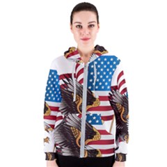 American-eagle- Clip-art Women s Zipper Hoodie