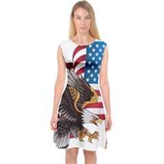 American-eagle- Clip-art Capsleeve Midi Dress