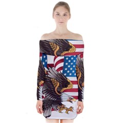 American-eagle- Clip-art Long Sleeve Off Shoulder Dress