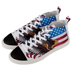 American-eagle- Clip-art Men s Mid-top Canvas Sneakers by Jancukart