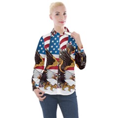 American-eagle- Clip-art Women s Long Sleeve Pocket Shirt