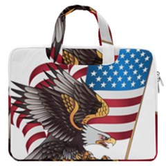 American-eagle- Clip-art Macbook Pro 16  Double Pocket Laptop Bag  by Jancukart