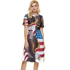 American-eagle- Clip-art Button Top Knee Length Dress