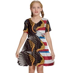 American-eagle- Clip-art Kids  Short Sleeve Tiered Mini Dress