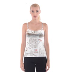 London-paris-drawing-vector-london-comics Spaghetti Strap Top