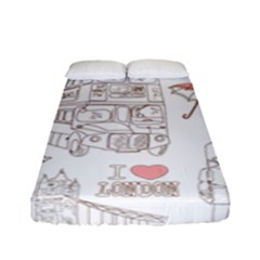 London-paris-drawing-vector-london-comics Fitted Sheet (full/ Double Size)